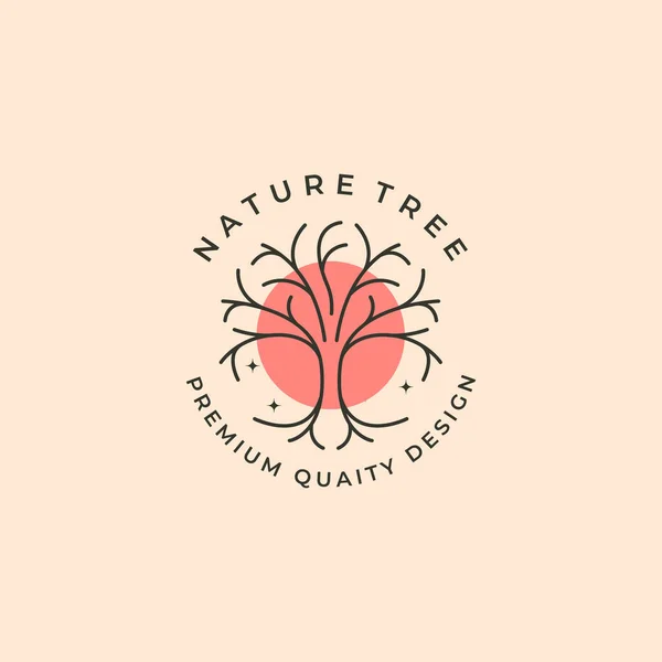 Doğa eko ağacı logo sembolü illüstrasyon tasarımı