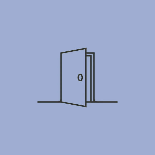 çizgi sanat kapısı vektör simgesi logo illüstrasyon tasarımı