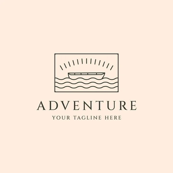 Macera kanosu logo vektör çizimi tasarımı