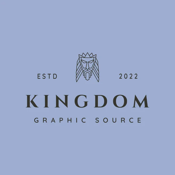 Krallık grafik çizgisi sanat logosu vektör sembolü çizim tasarımı