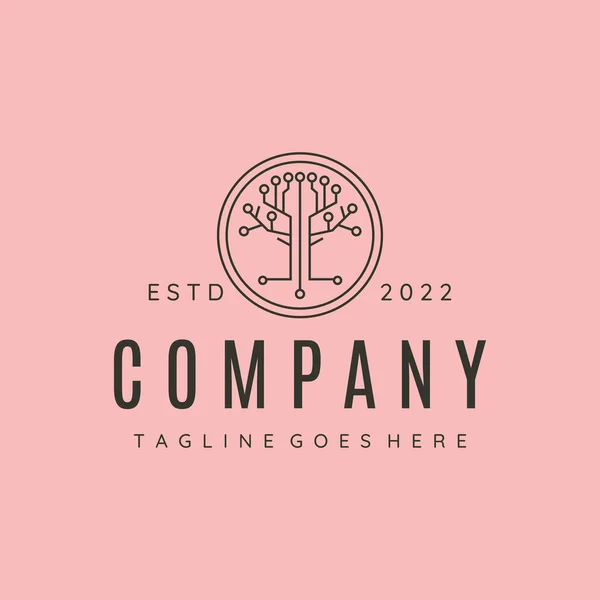 Şirket hattı sanat logosu vektör çizimi tasarımı