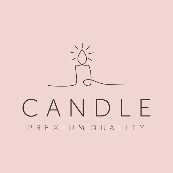 Mum premium çizgisi logo vektör sembolü çizimi tasarımı