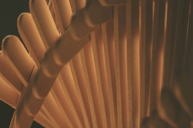 close up shot of a row of wood sticks