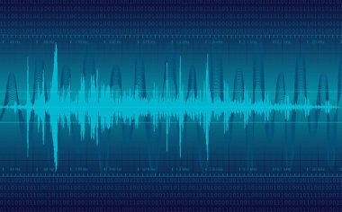 Soyut mavi ses dalgası kavramı.