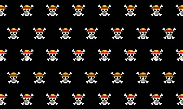 Siyah arka planda çizgi film çizimleri olan bir kafatası. Baskı, moda, giysi, kumaş, yastık, çarşaf tasarımı ve daha fazlası için harika.