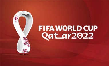 Jakarta, Endonezya - 2 Nisan 2022: FIFA Dünya Kupası Katar 2022.