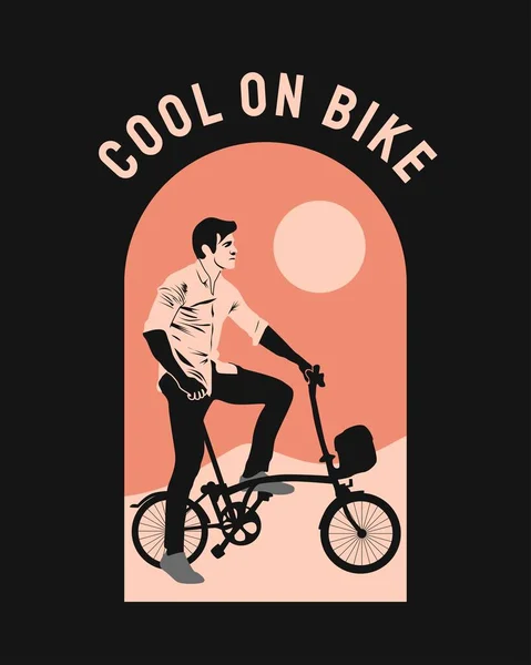 Personne Faisant Vélo — Image vectorielle