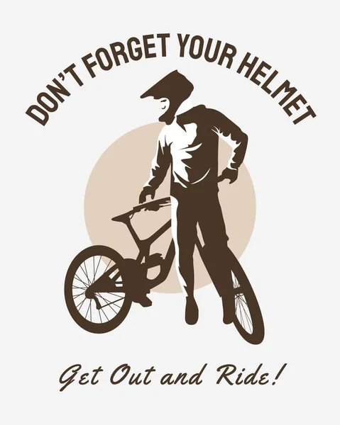 Vintage Bicyclette Affiche Design — Image vectorielle