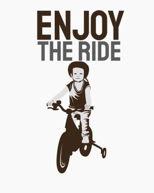 Bisiklet süren bir çocuk.