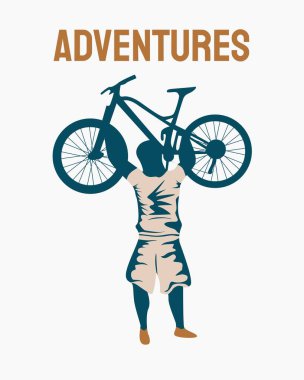 Bisikletli bir adamın resmi.