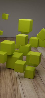 arkaplan için rastgele sarı küpler