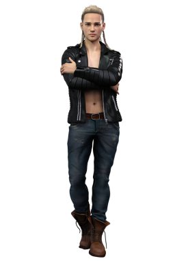 Yakışıklı genç sarışın erkek.