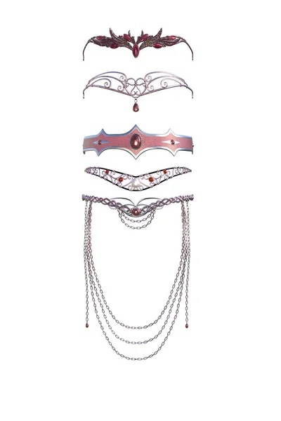 Tierra Crowns Pink Jewelry — стокове фото