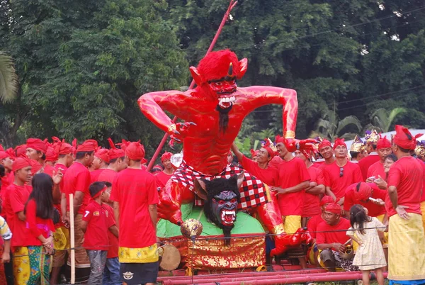 Bolaang Mongondow February 2022 Balinese Ogoh Ogoh Festival Ahead Nyepi — Stock Photo, Image