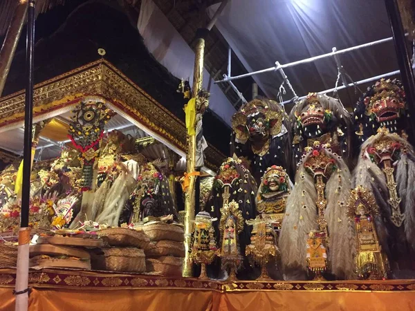 balinese sacred mask in ubud temple