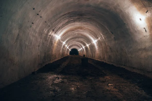 underground tunnel in the dark