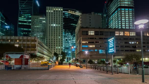 Paris France Timelapse Carrefour Pour Les Peuples Dans Quartier Des — Video