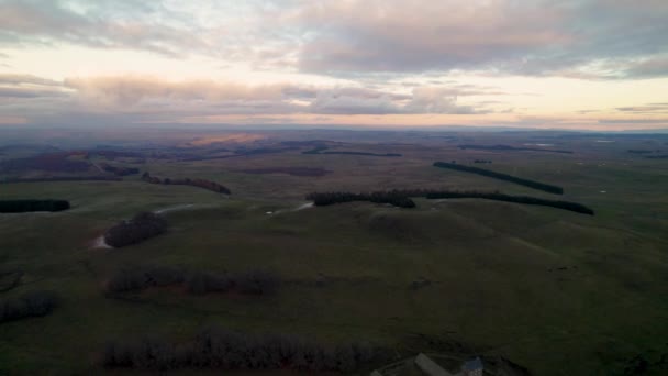 Lowland Francés Otoño Por Drone Cloudy Sky — Vídeos de Stock
