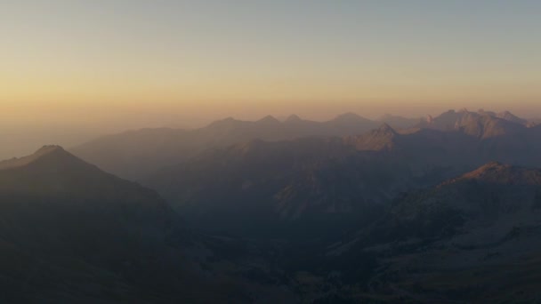 Panorama Francouzských Alp Při Východu Slunce Nad Vrcholy — Stock video