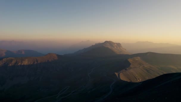 Panoramatické Vrcholky Francouzských Alp Slunečného Rána — Stock video