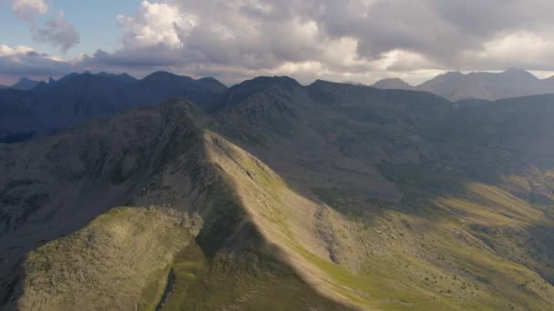 Panorama Dos Alpes Franceses Pôr Sol Com Nuvens Tempestuosas — Vídeo de Stock