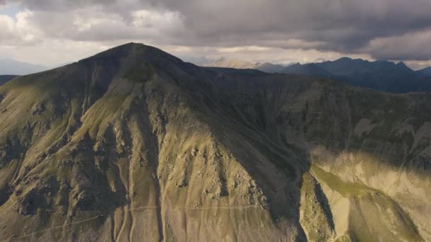 Höchster Gipfel Der Französischen Südalpen Drohne Bei Sonnenuntergang — Stockvideo
