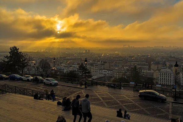 Epic Sunrise Above Paris Rooftops From Sacred Heart Basilica