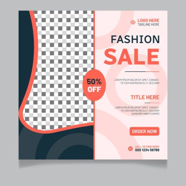 Moda satışı sosyal medya gönderme şablonu