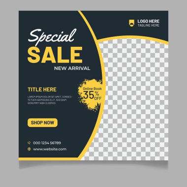 Özel İndirim Yeni Geliş Moda Sosyal Medya Posta Şablonu