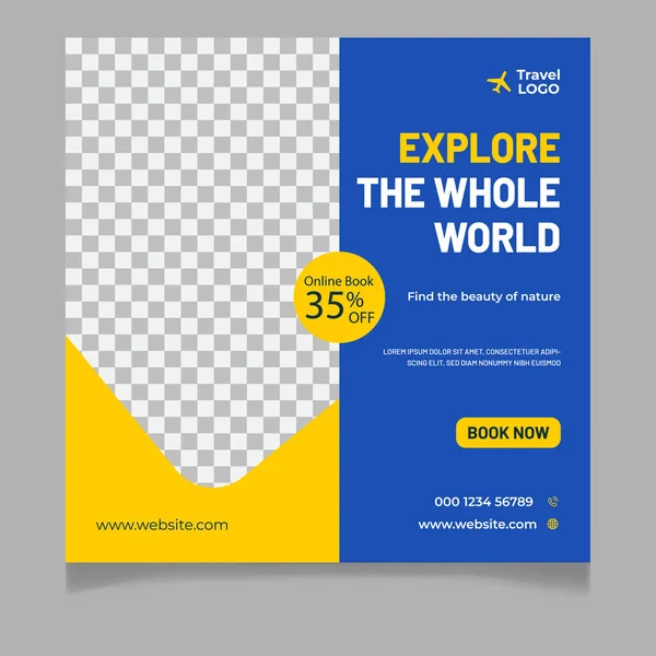 Gezici sosyal medya pankart şablon tasarımı