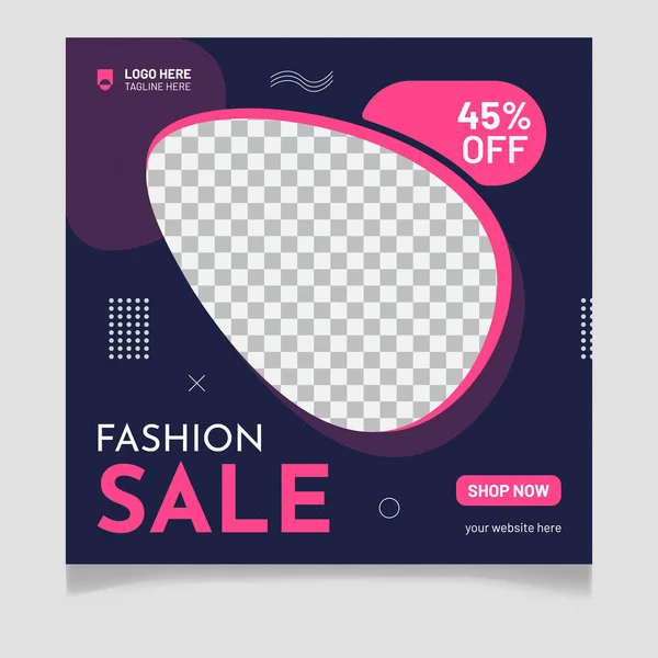 Moda satışı sosyal medya gönderme şablonu