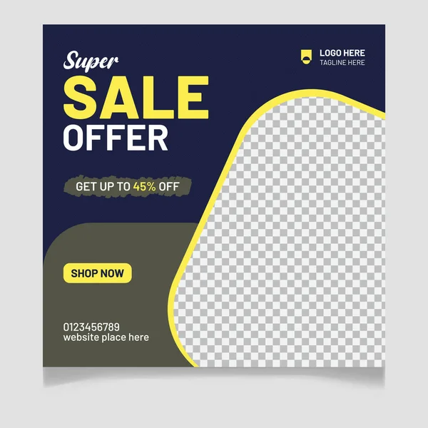 Süper satış sosyal medya gönderi şablonu