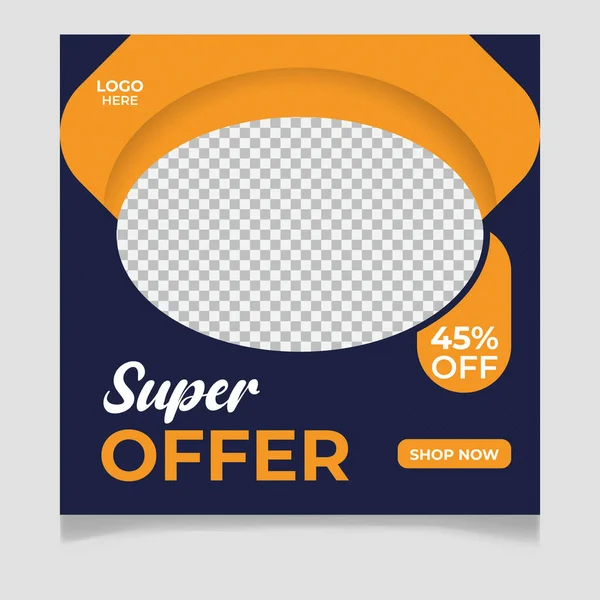 Süper sosyal medya gönderme şablonu