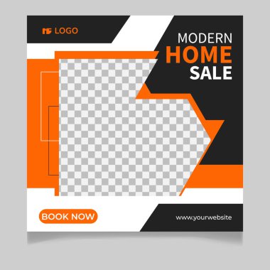 Satılık modern sosyal medya ileti şablonu