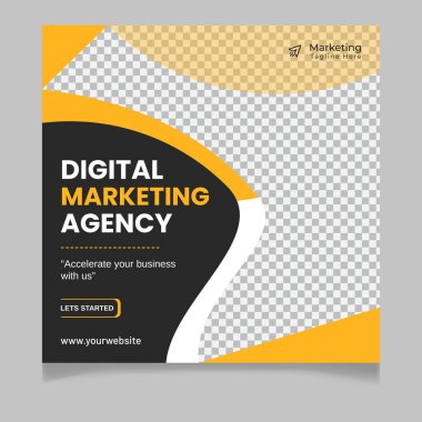 Dijital Pazarlama Sosyal Medya Posta Şablonu