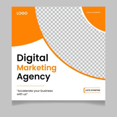 Dijital Pazarlama Sosyal Medya Posta Şablonu