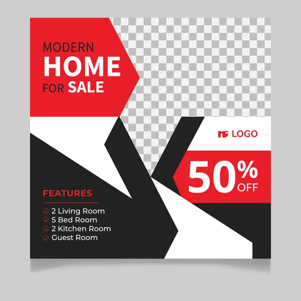 Satılık modern sosyal medya ileti şablonu