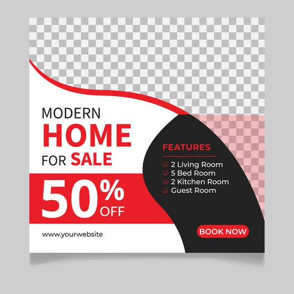 Satılık modern sosyal medya ileti şablonu