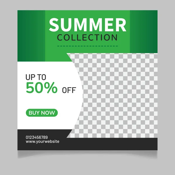 Yaz koleksiyonu satışı sosyal medya gönderme şablonu