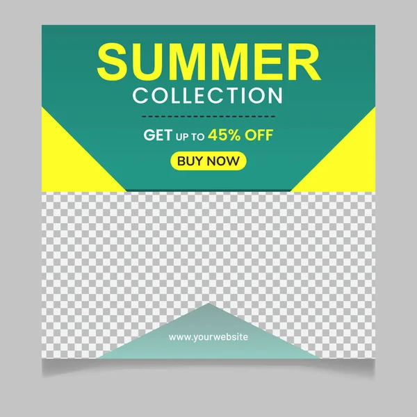 Yaz koleksiyonu satışı sosyal medya gönderme şablonu