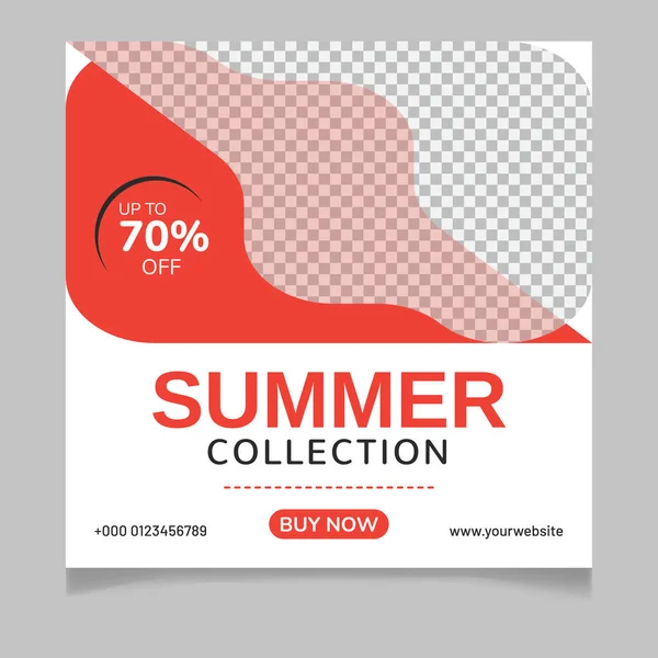 Yaz koleksiyonu satışı sosyal medya gönderme şablonu