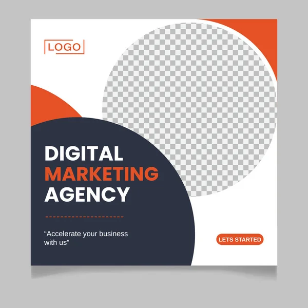 Dijital Pazarlama Sosyal Medya Posta Şablonu