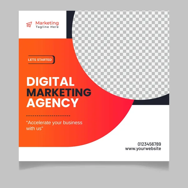 Dijital Pazarlama Sosyal Medya Posta Şablonu