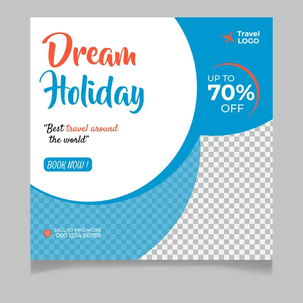 Gezici sosyal medya gönderi şablonu tasarımı