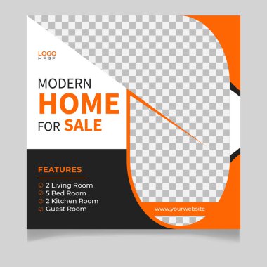 Satılık modern sosyal medya ileti şablonu