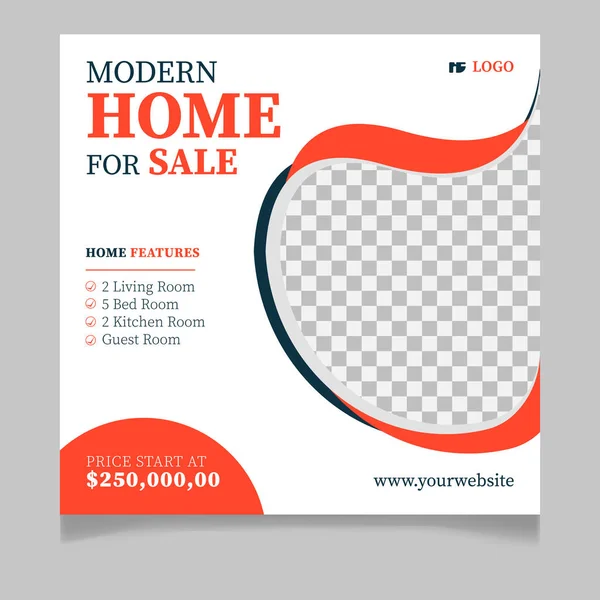 Satılık modern sosyal medya ileti şablonu