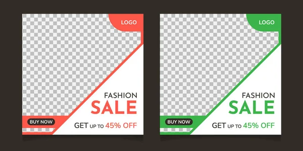 Nuovo Modello Post Sui Social Media Vendita Moda — Vettoriale Stock