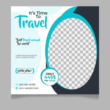 Gezici sosyal medya gönderi şablonu tasarımı