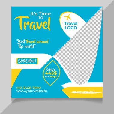 Gezici sosyal medya gönderi şablonu tasarımı