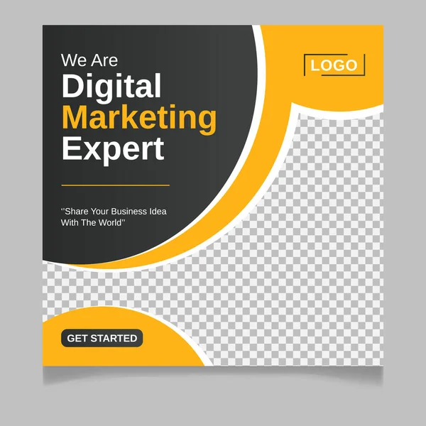 Dijital pazarlama uzmanı sosyal medya gönderme şablonu